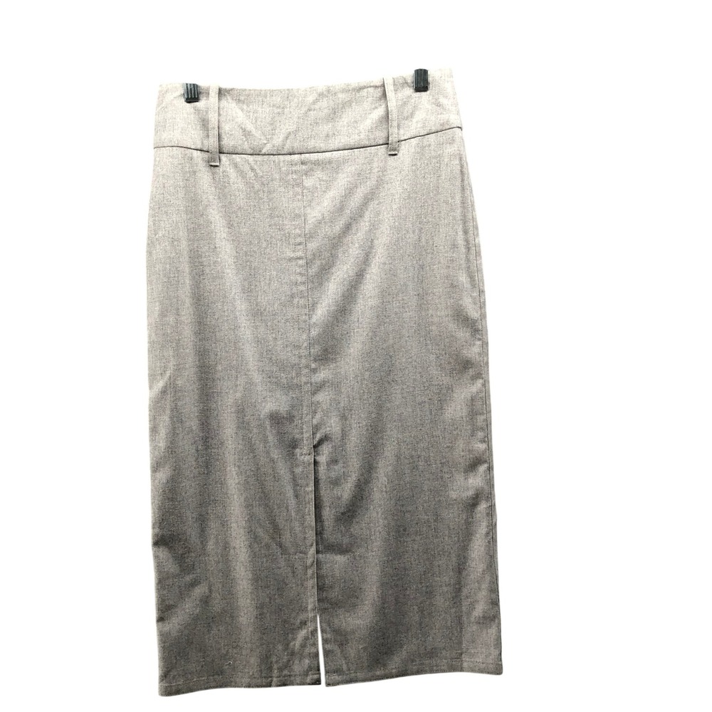 Vintage 90s Max Mara Wool Cashmere Pencil Skirt Size 4 Gray Office Siren